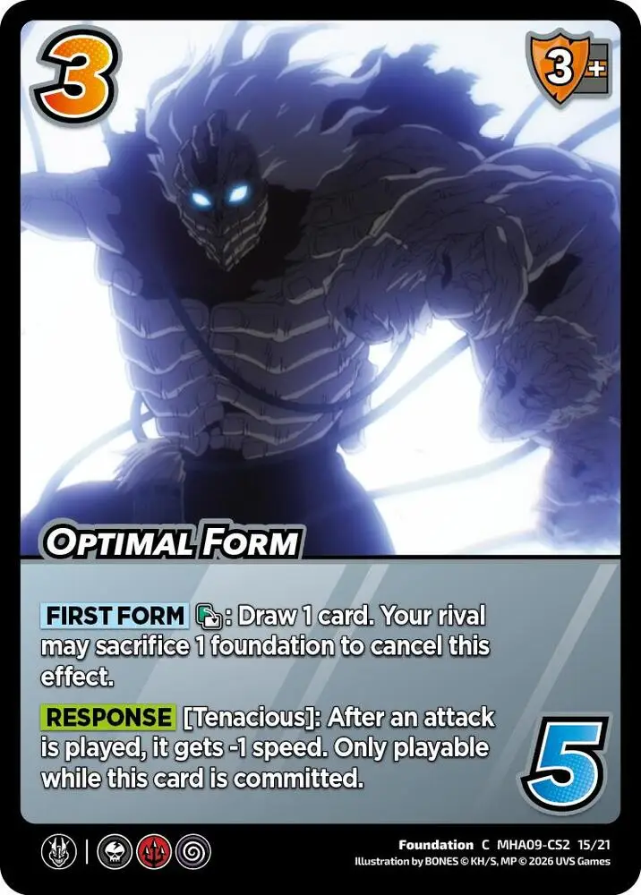 Optimal Form card front