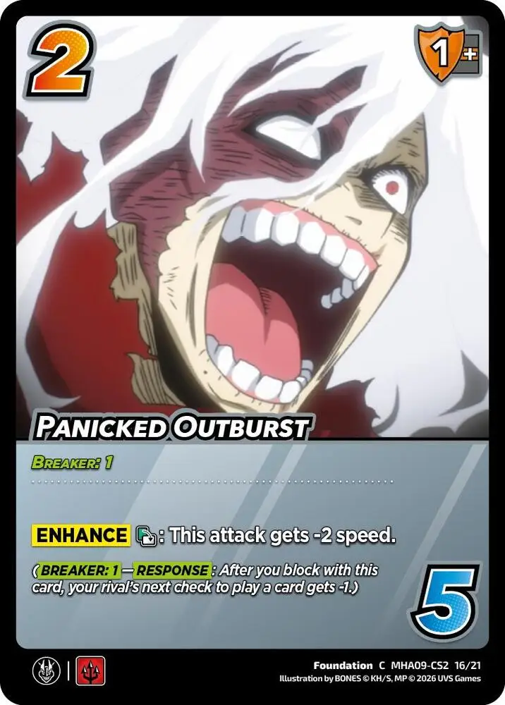 Panicked Outburst card front
