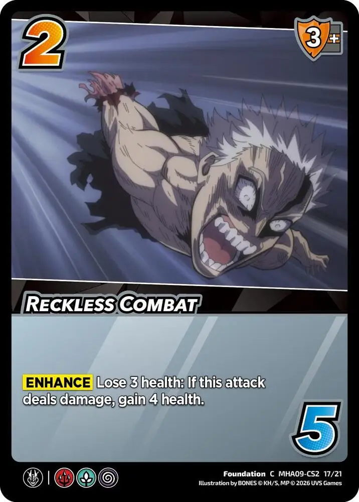 Reckless Combat card front