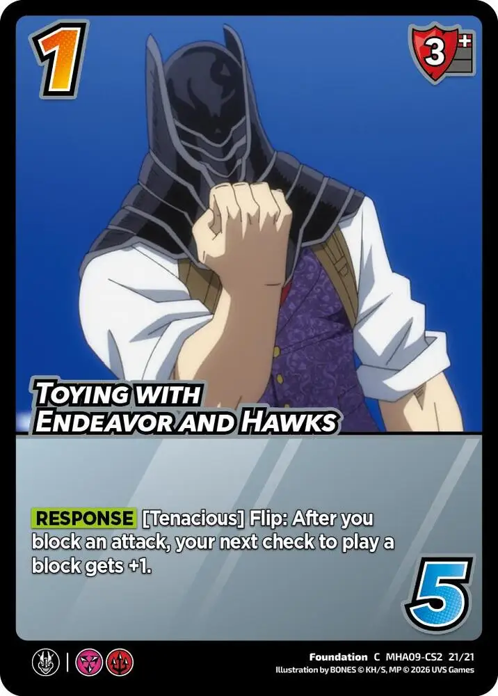 Toying with Endeavor and Hawks card front