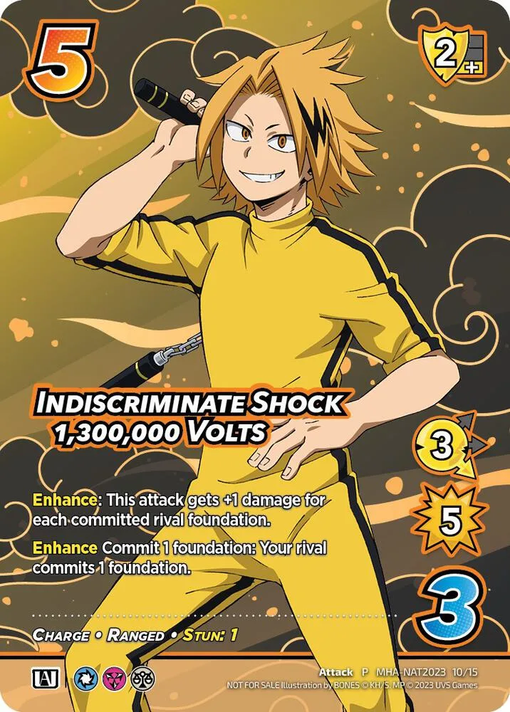 Indiscriminate Shock 1,300,000 Volts (Pro Hero Nationals 2023) card front