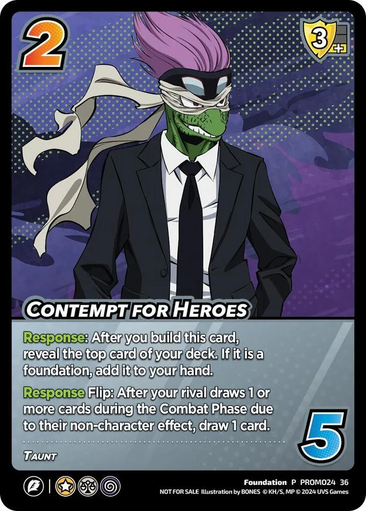 Contempt for Heroes card front