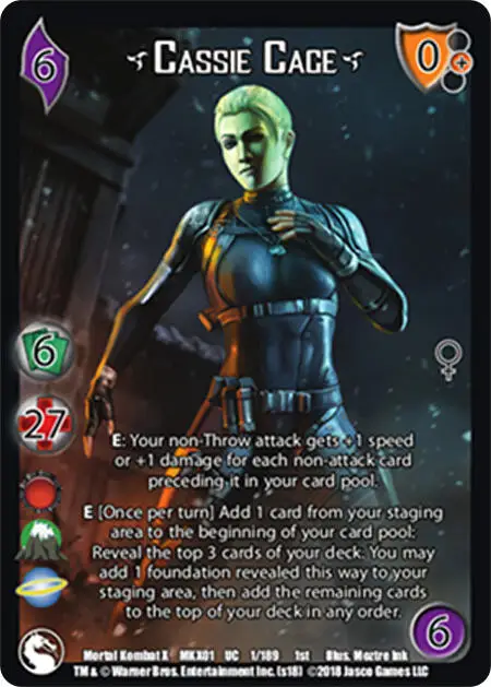 Cassie Cage* card front