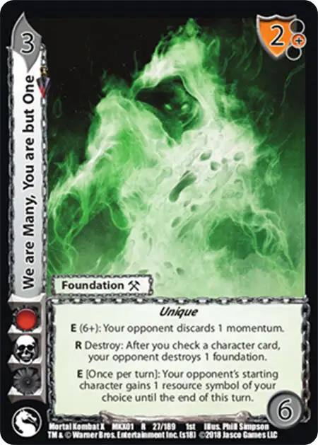 We are Many, You are but One card front
