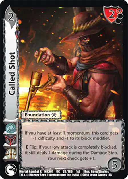 Called Shot card front