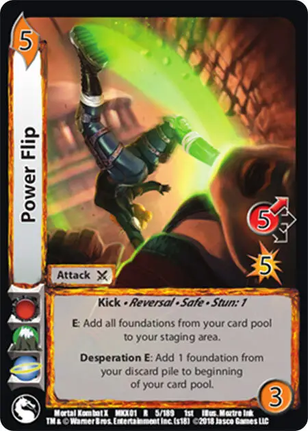 Power Flip card front