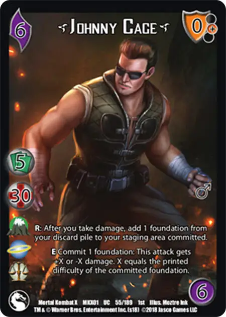 Johnny Cage* card front