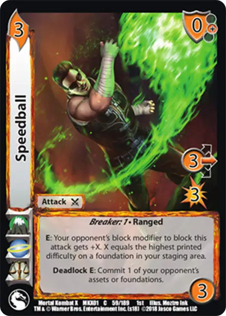 Speedball card front