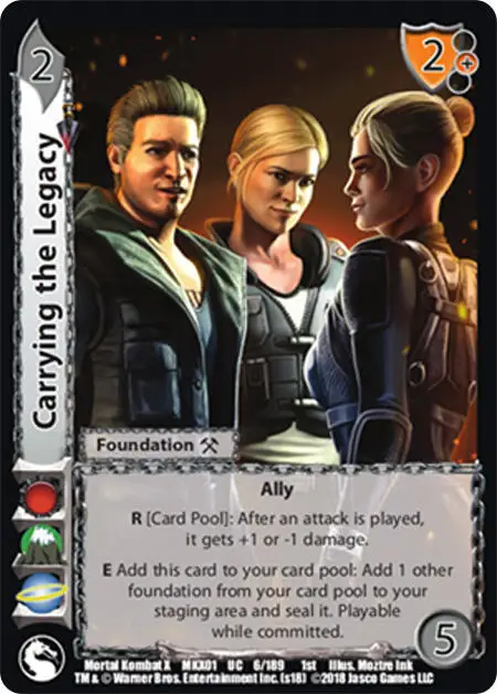 Carrying the Legacy card front