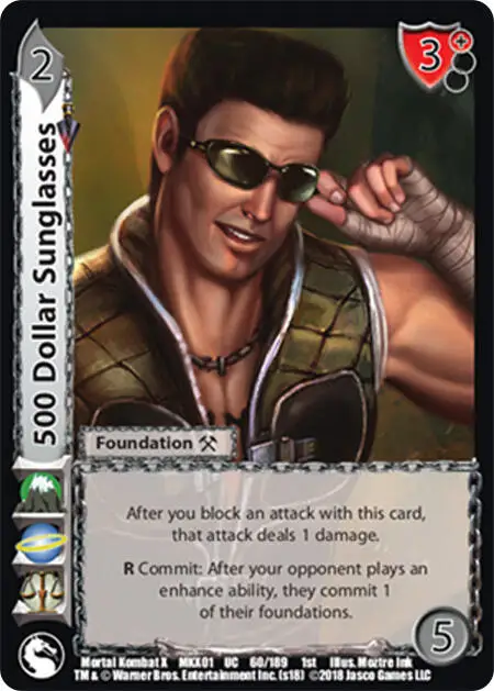 500 Dollar Sunglasses card front