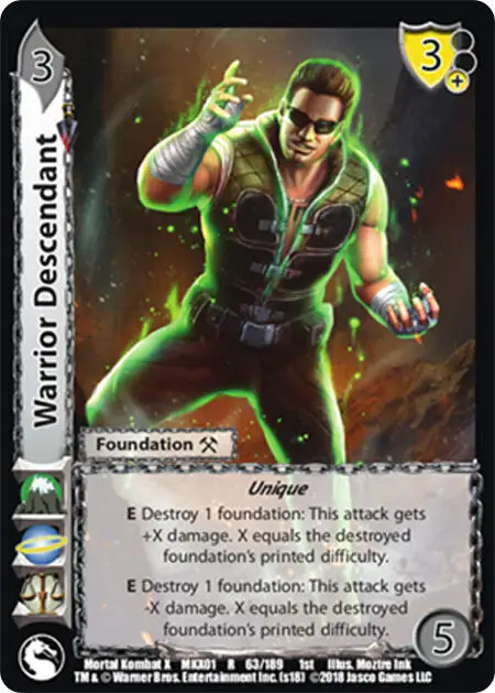 Warrior Descendant card front