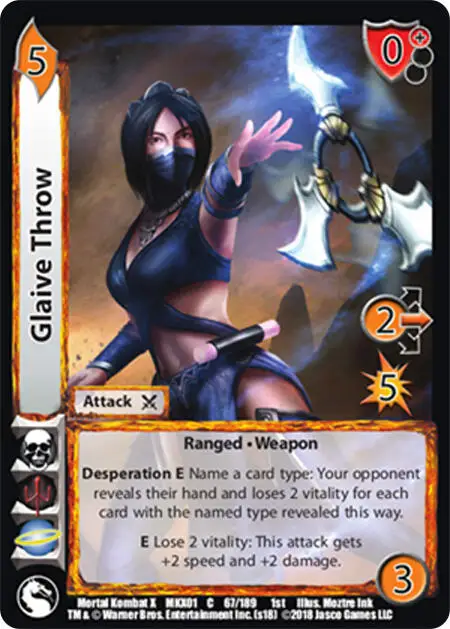 Glaive Throw card front