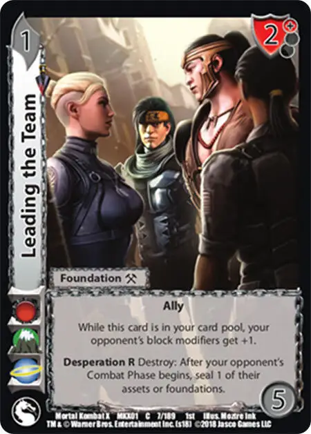 Leading the Team card front