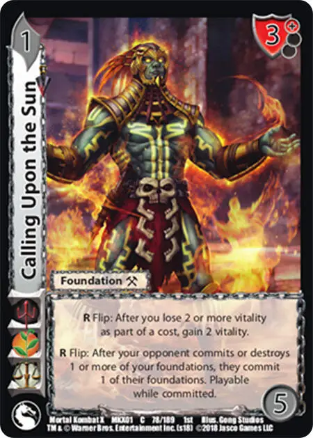 Calling Upon the Sun card front