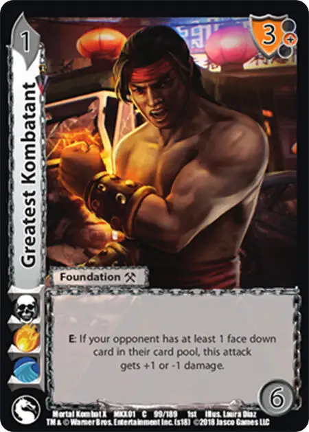 Greatest Kombatant card front