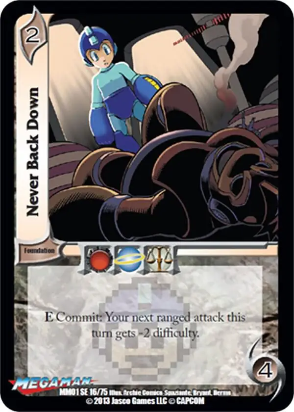 Never Back Down card front
