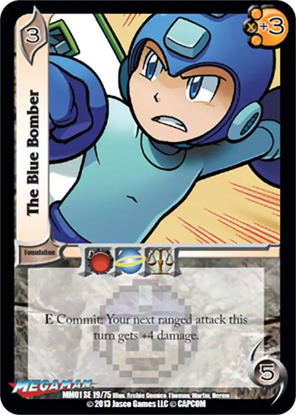 The Blue Bomber card front