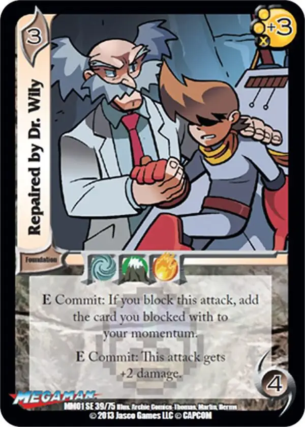 Repaired by Dr. Wily card front