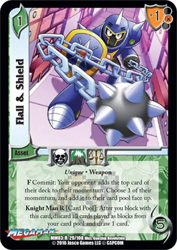 Flail & Shield card front