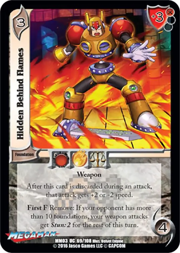 Hidden Behind Flames card front