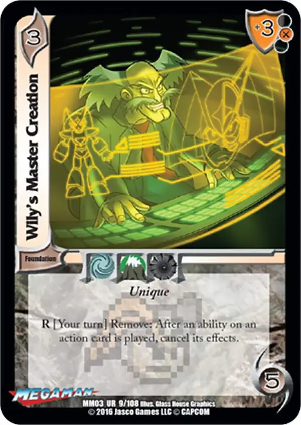 Wily's Master Creation card front