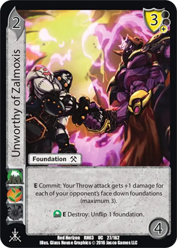 Unworthy of Zalmoxis card front
