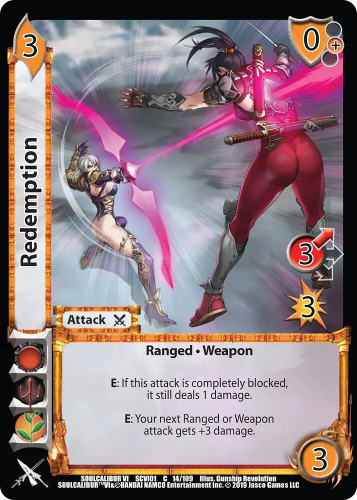 Redemption card front