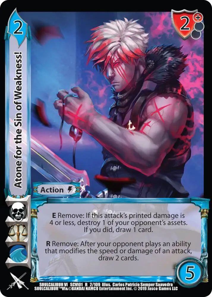Atone for the Sin of Weakness! card front
