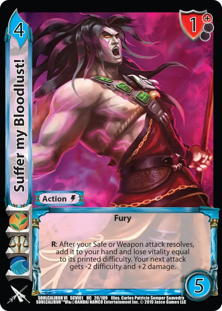 Suffer my Bloodlust card front