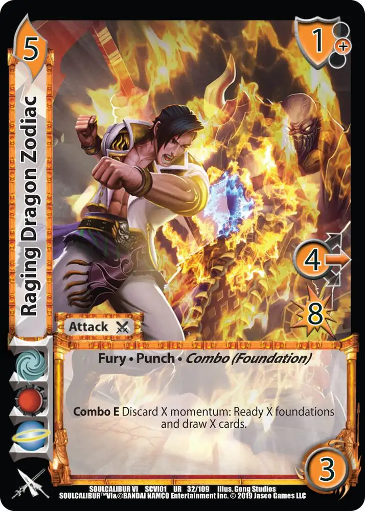 Raging Dragon Zodiac card front