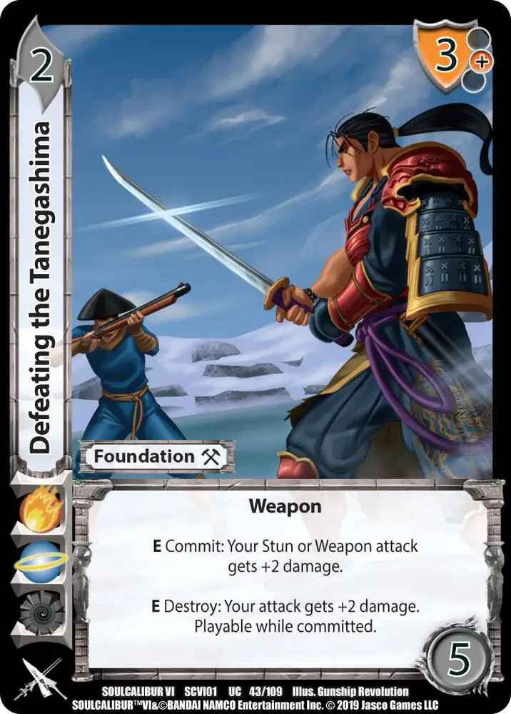 Defeating the Tanegeshima card front