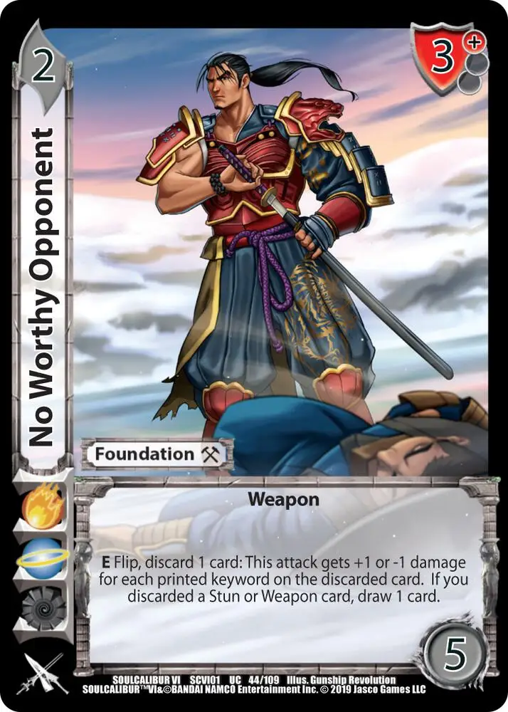 No Worthy Opponent card front