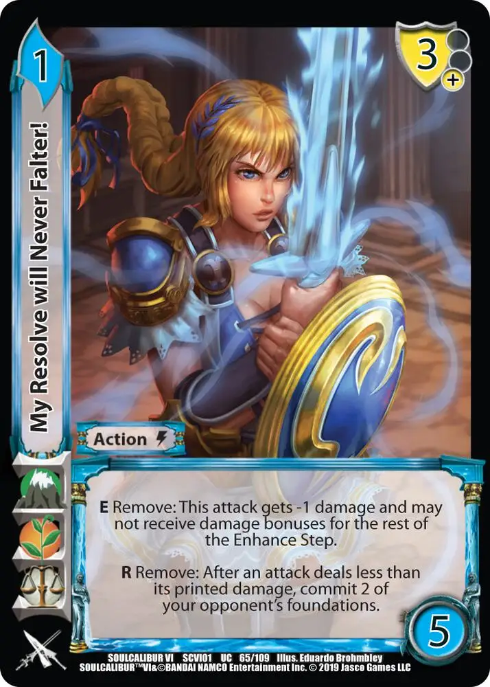 My Resolve Will Never Falter! card front