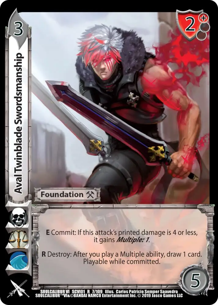 Aval Twinblade Swordsmanship card front