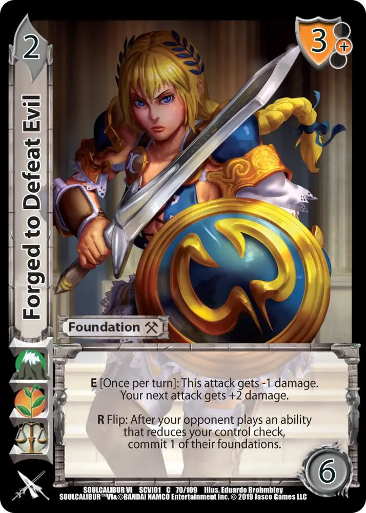 Forged to Defeat Evil card front