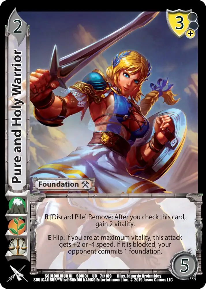 Pure and Holy Warrior card front