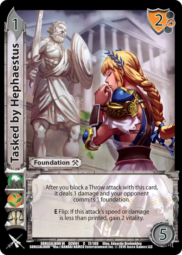 Tasked by Hephaestus card front