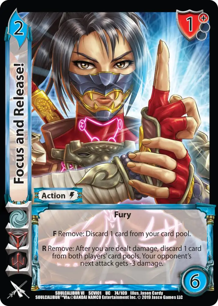 Focus and Release! card front