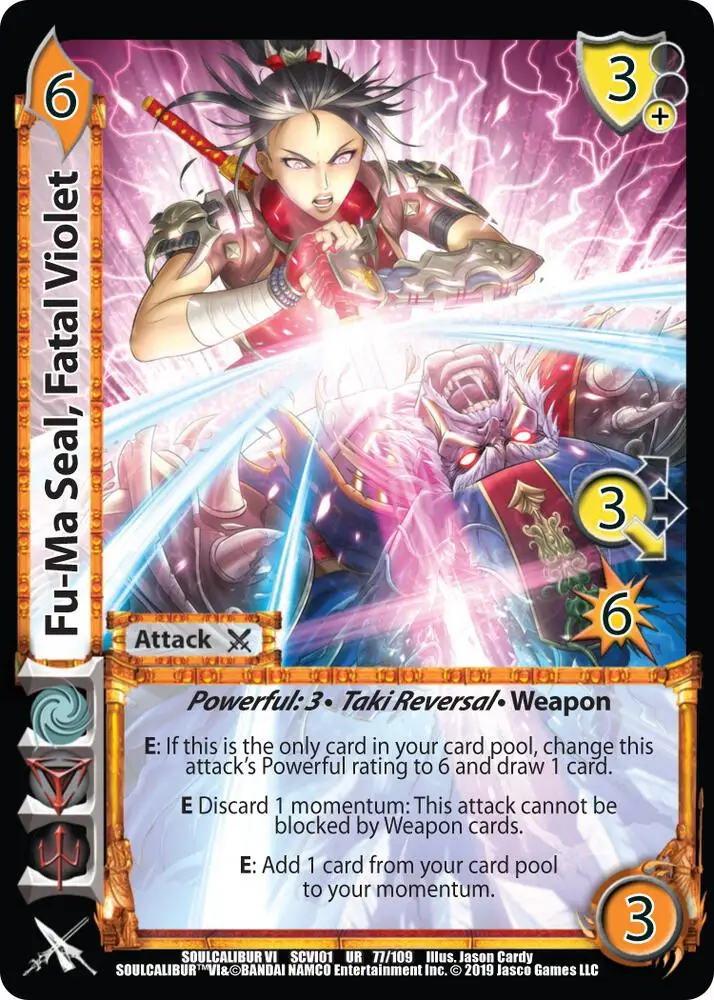 Fu-Ma Seal, Fatal Violet card front