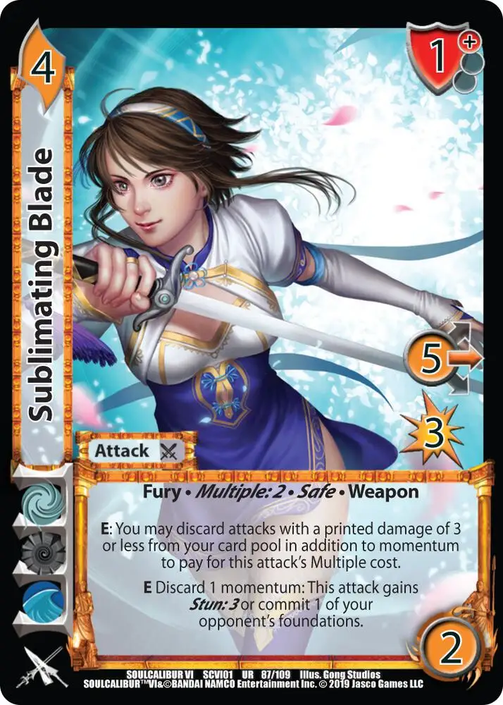 Sublimating Blade card front
