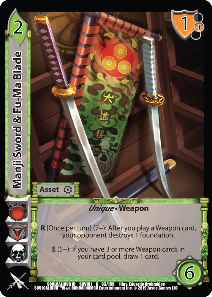 Manji Sword & Fu-Ma Blade card front