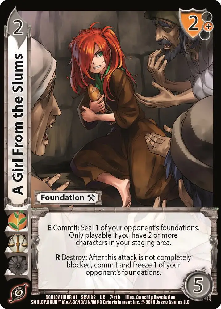 A Girl from the Slums card front