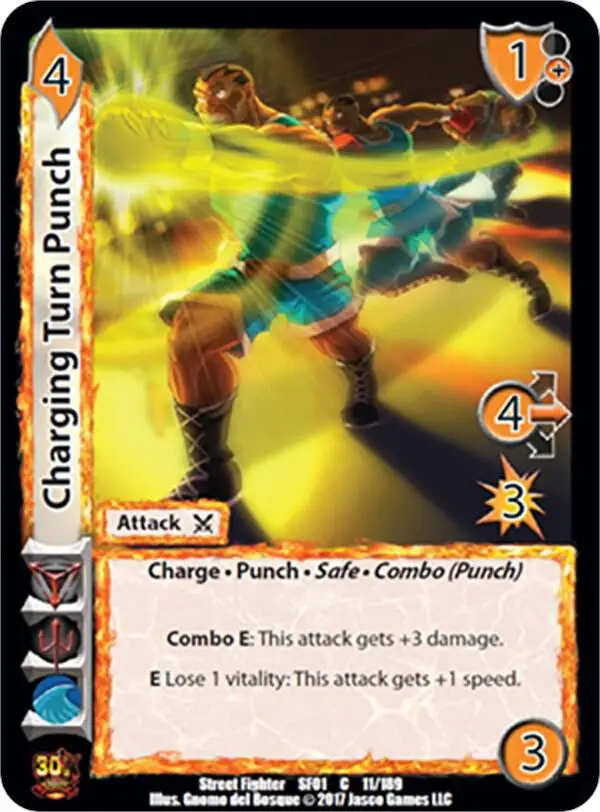 Charging Turn Punch card front