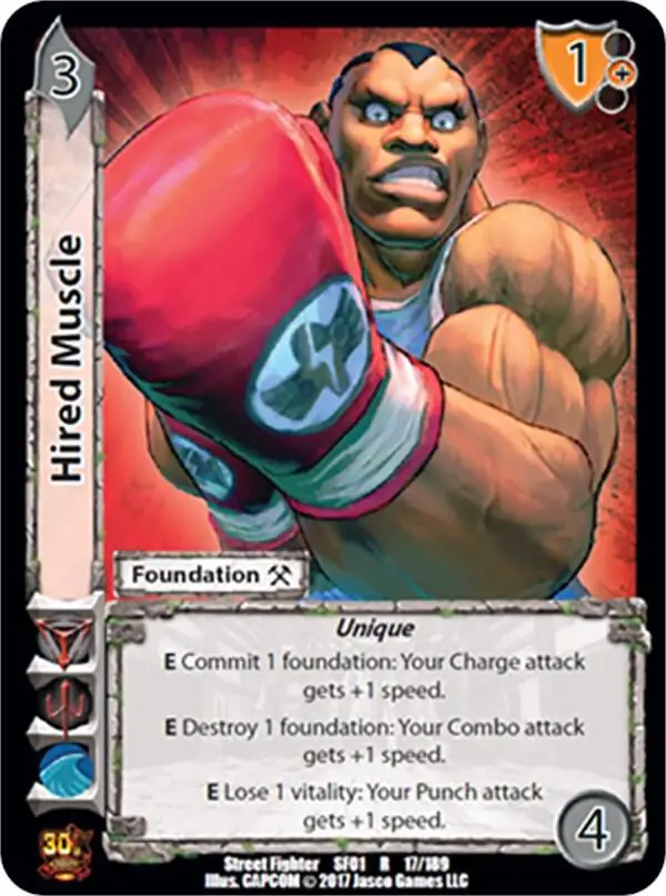 Hired Muscle card front