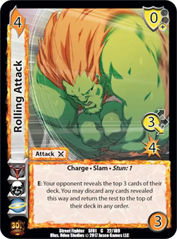 Rolling Attack card front