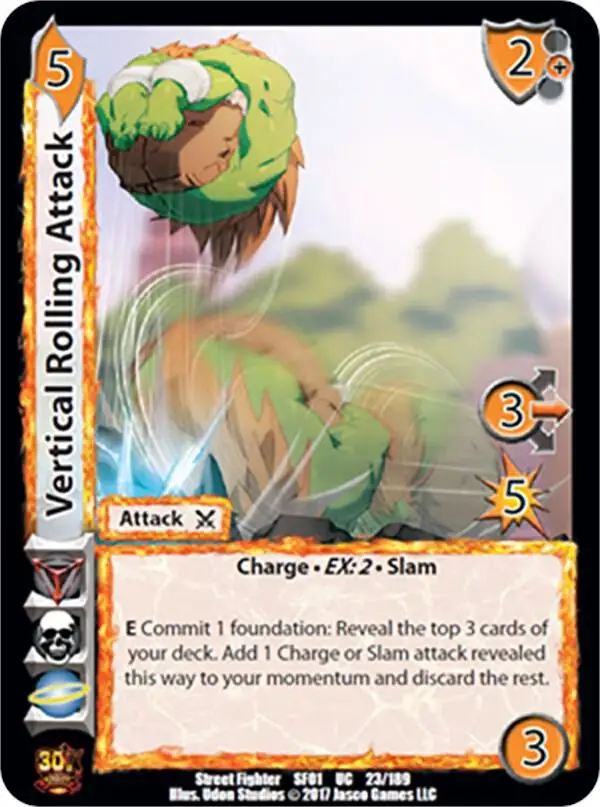 Vertical Rolling Attack card front