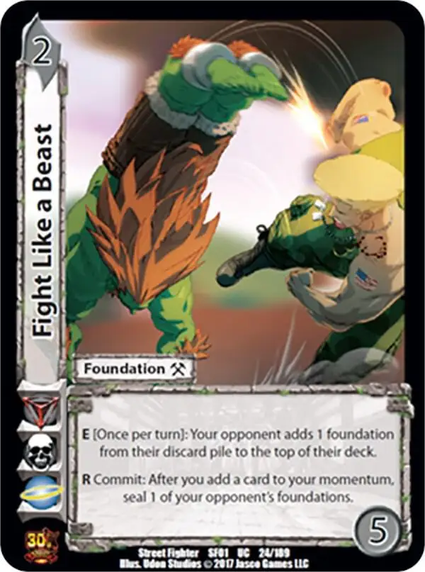 Fight Like a Beast card front