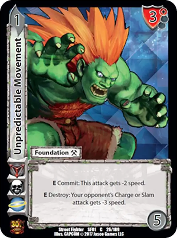 Unpredictable Movement card front