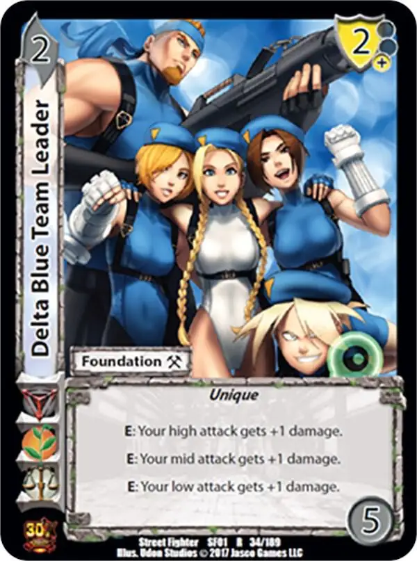 Delta Blue Team Leader card front