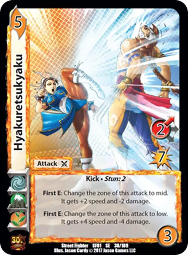 Hyakuretsukyaku card front